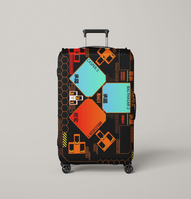 mainboard of evangelion machine system Luggage Cover | suitcase