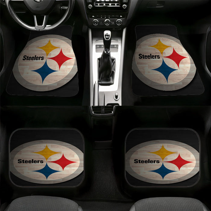 low light wood logo pittsburgh steelers Car floor mats Universal fit