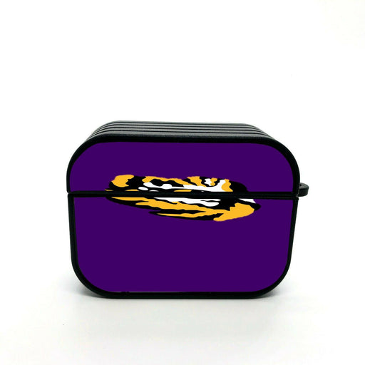 lsu tiger purple eyes football airpod case