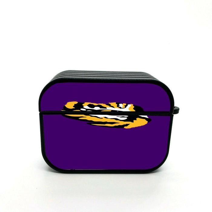 lsu tiger purple eyes football airpod case