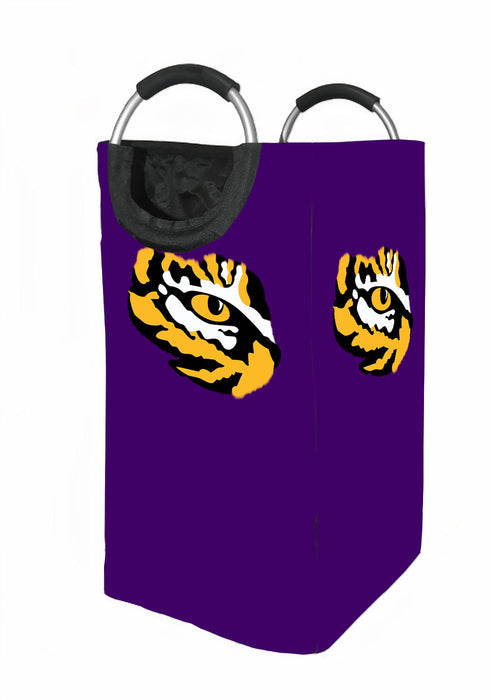 lsu tiger purple eyes football Laundry Hamper | Laundry Basket