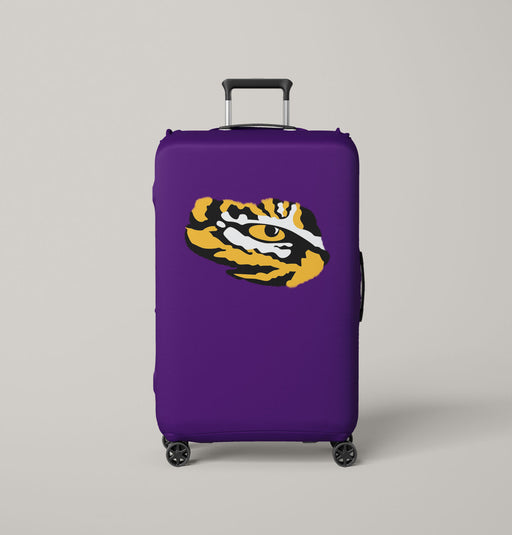 lsu tiger purple eyes football Luggage Covers | Suitcase