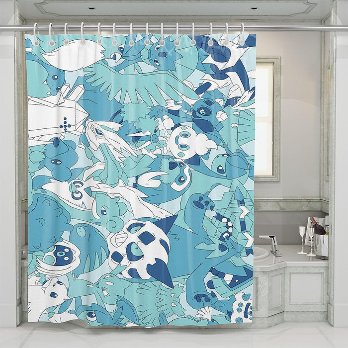 mamoswine pokemon species shower curtains