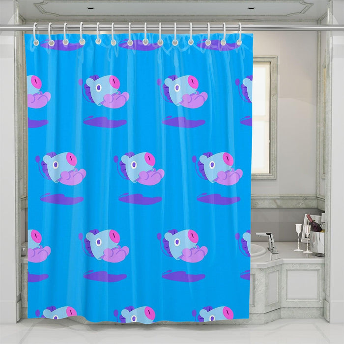 mang j hope bangtan boys universtar shower curtains