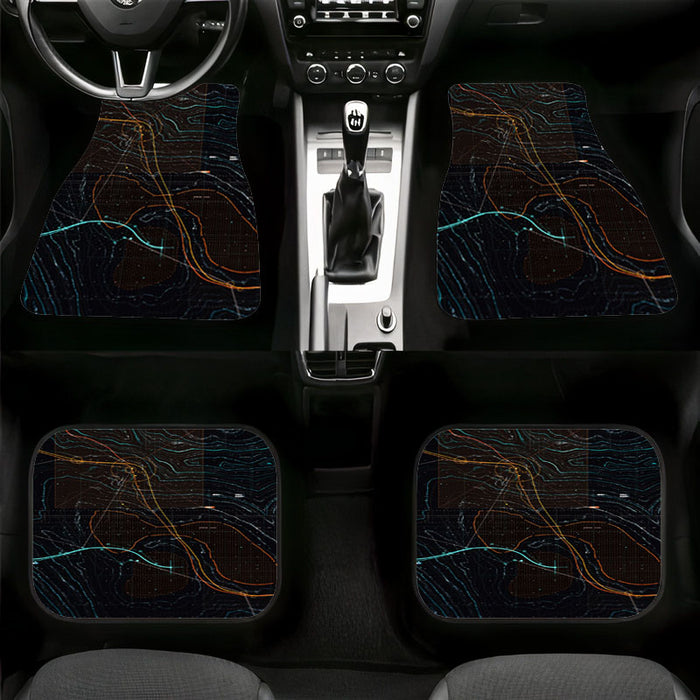 map of dark games Car floor mats Universal fit