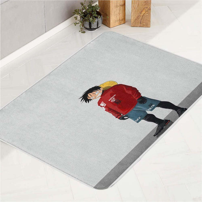 luffy hypebeast streetwear style bath rugs