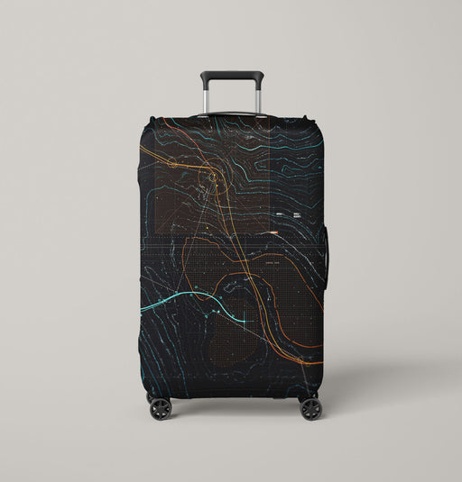 map of dark games Luggage Cover | suitcase