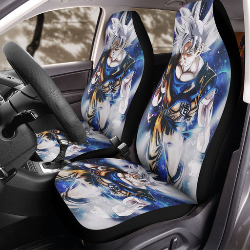 mastered ultra instinct goku Car Seat Covers