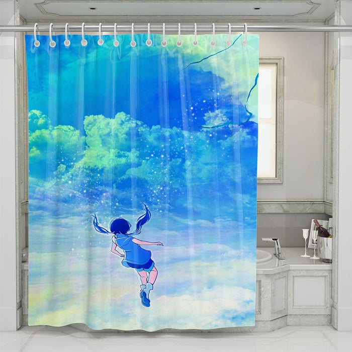 magic girl of weathering with you shower curtains