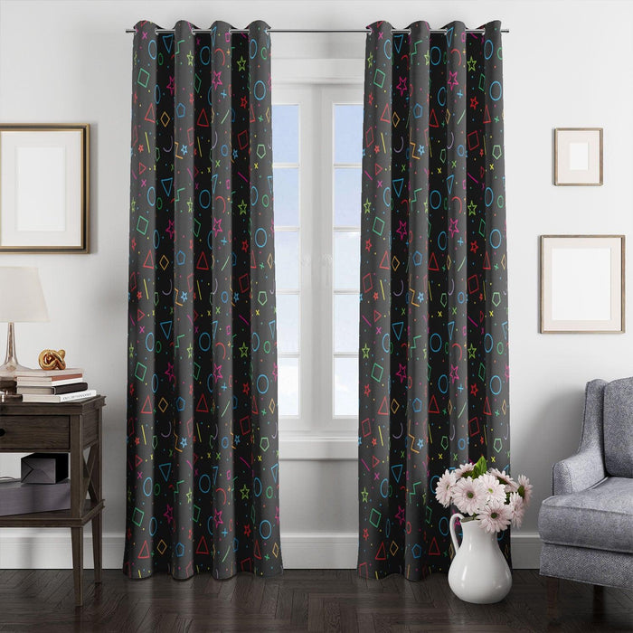 marvel dust pattern lines window Curtain