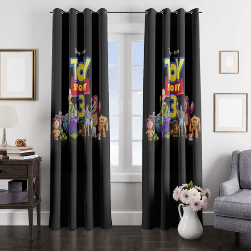 main character of toy story 3 by pixar window Curtain