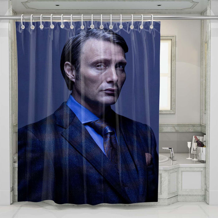 mads mikkelsen as hannibal lecter shower curtains