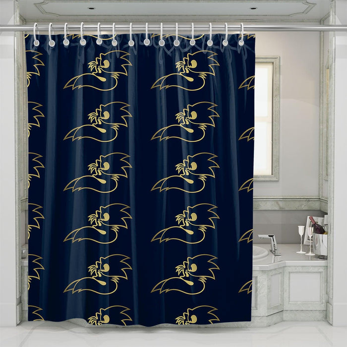 mask and sonic the hedgehog gold shower curtains