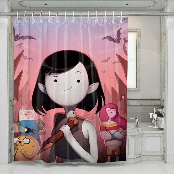 marceline cute adventure time shower curtains