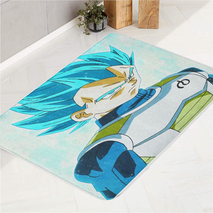 mature of vegeta character bath rugs