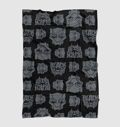 mask black panther grey Ultra soft fleece blanket