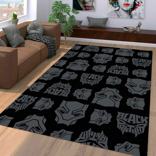 mask black panther grey Living room carpet rugs