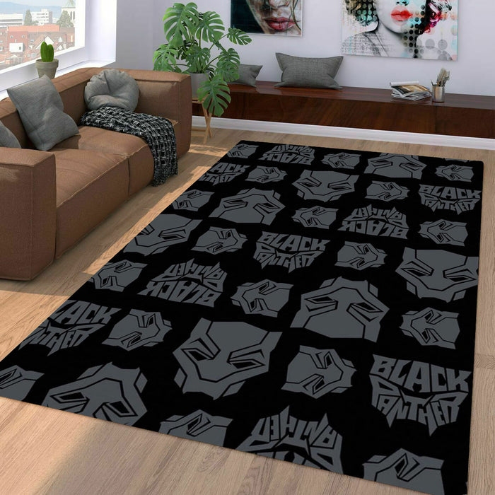 mask black panther grey Living room carpet rugs