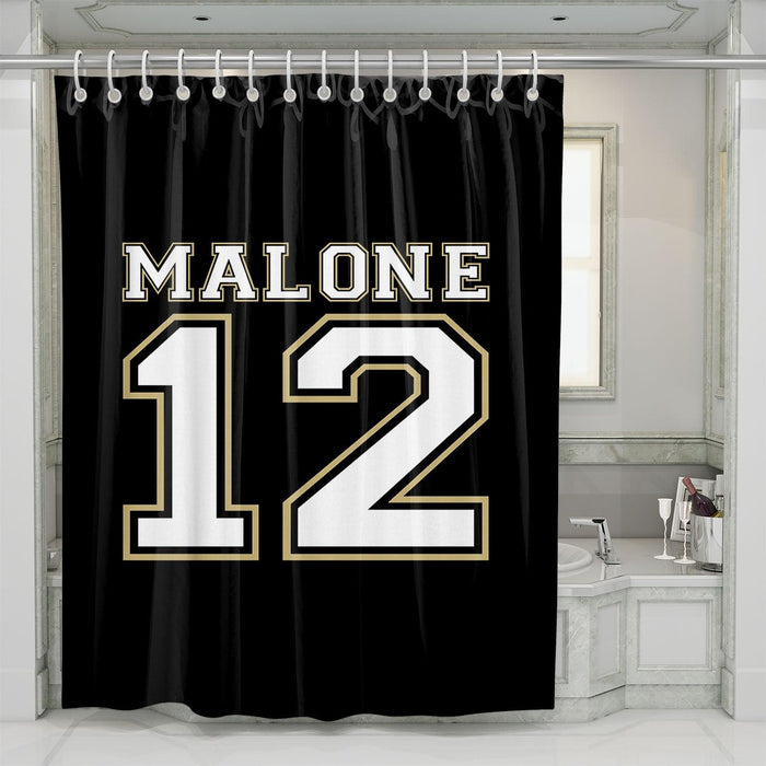 malone twelve nfl jersey shower curtains