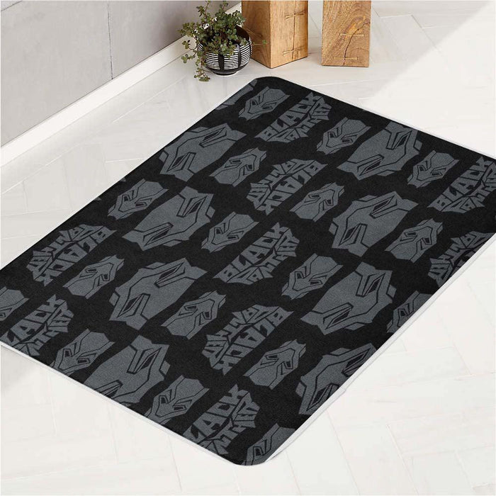 mask black panther grey bath rugs