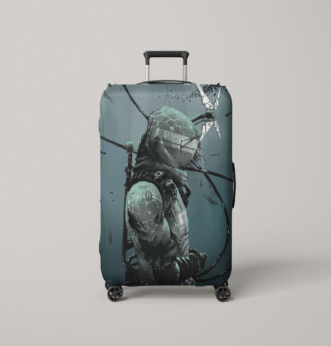 metal gear painting death stranding Luggage Covers | Suitcase