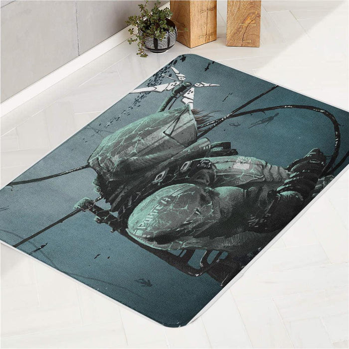 metal gear painting death stranding bath rugs