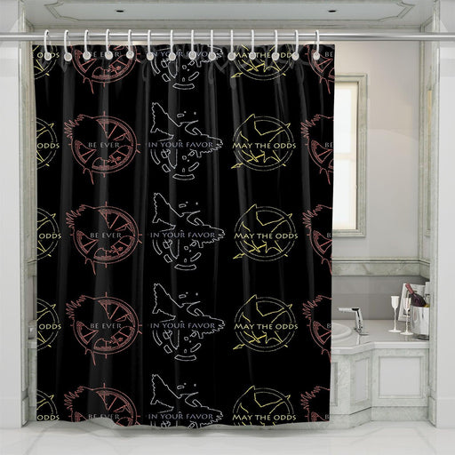 may the odds be ever in your favor mockingjay shower curtains