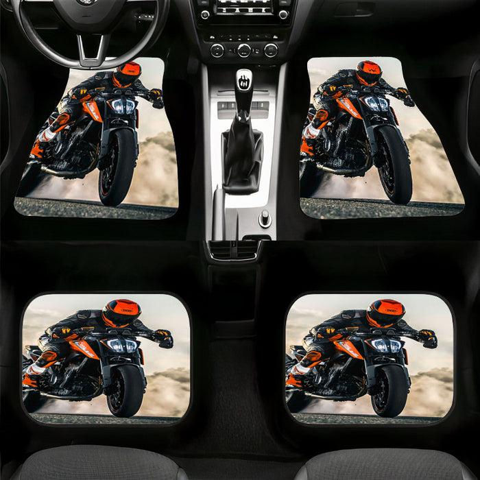 man riding  front of desert Car floor mats Universal fit