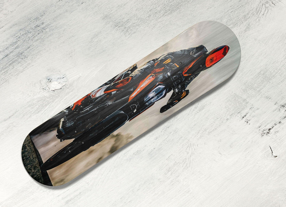 man riding  front of desert Skateboard decks