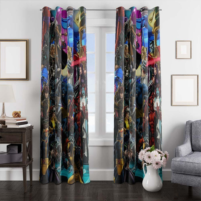 marvel comic character window curtains