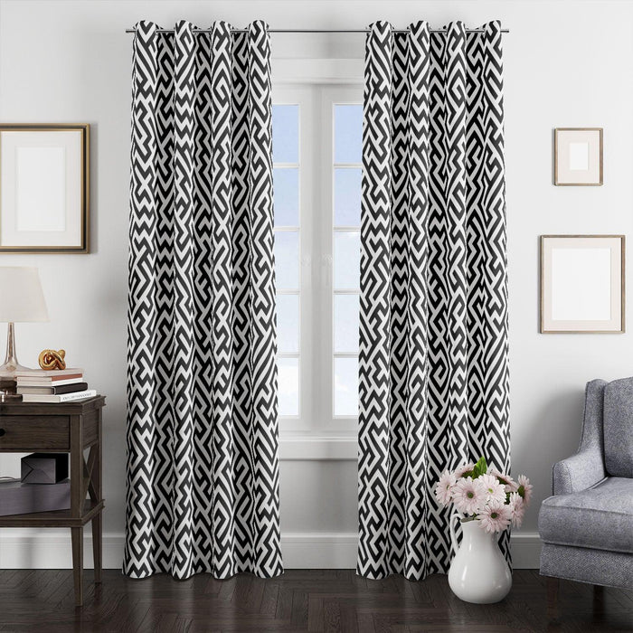 maze vector monochrome window Curtain