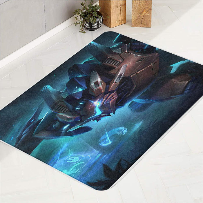 metal robot league of legends bath rugs