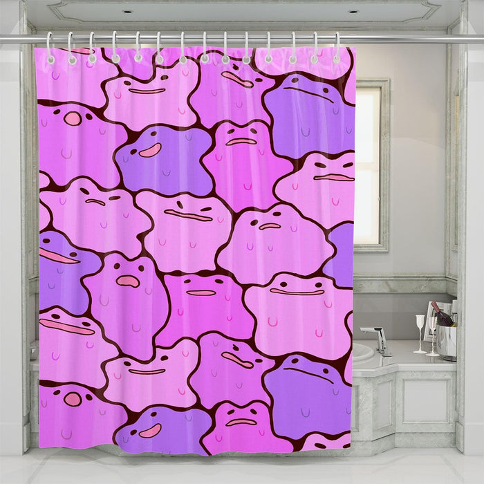 melted species of pokemon shower curtains