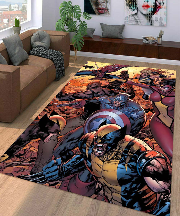 marvel comic war Living room carpet rugs