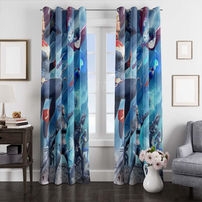 marvel heroes window curtains