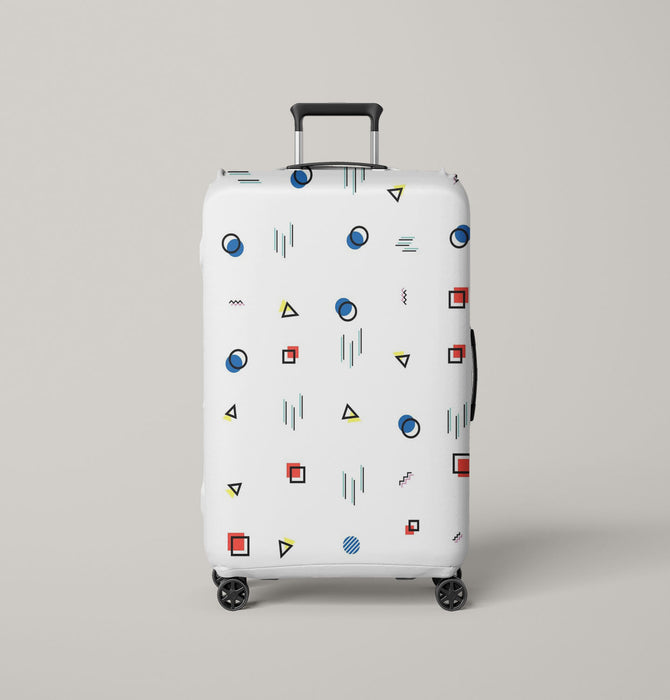 memphis minimalist geometric pattern Luggage Cover | suitcase