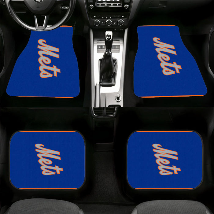 mets blue orange Car floor mats Universal fit