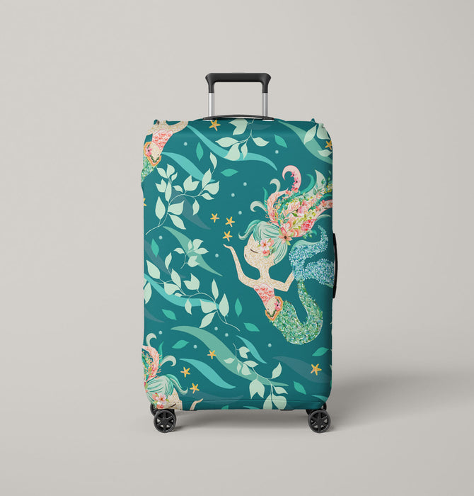 mermaid cartoon pattern Luggage Cover | suitcase