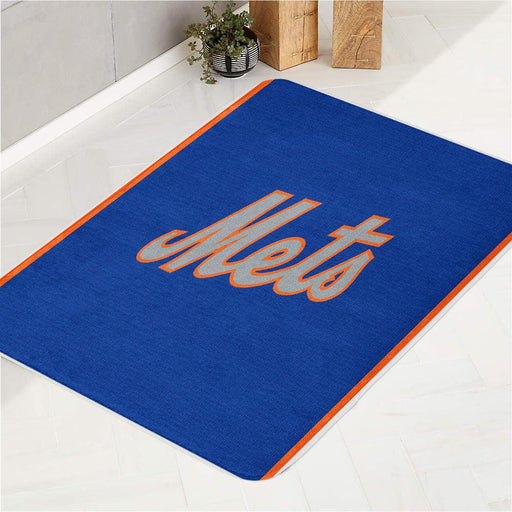 mets blue orange bath rugs