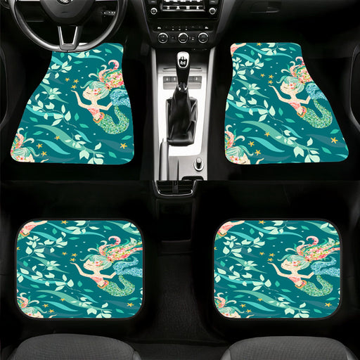 mermaid cartoon pattern Car floor mats Universal fit