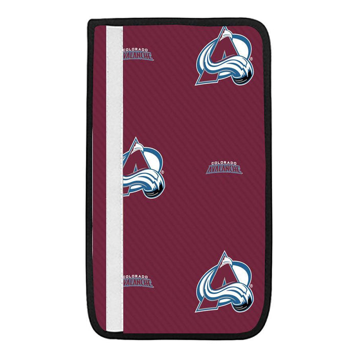 maroon colorado avalanche pattern Car seat belt cover