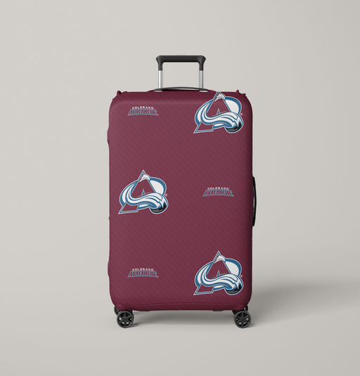 maroon colorado avalanche pattern Luggage Covers | Suitcase