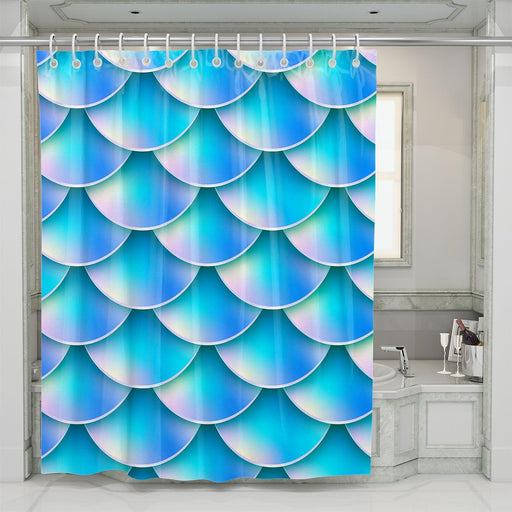 mermaid tail holographic shower curtains