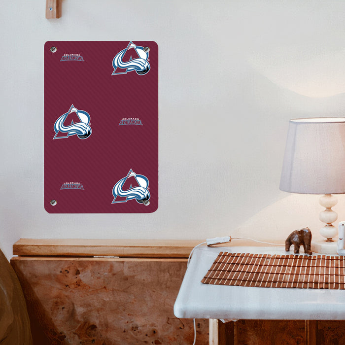 maroon colorado avalanche pattern Poster Metal print wall art