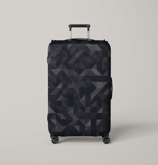 metal abstract dark material Luggage Cover | suitcase