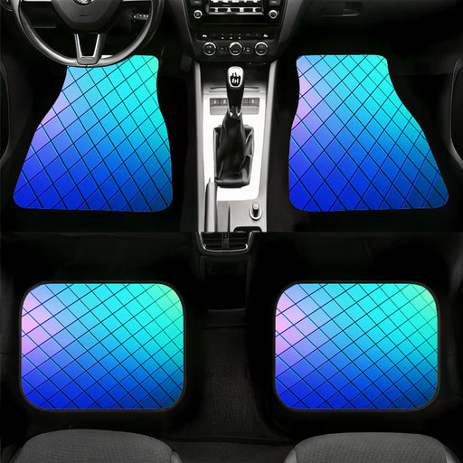 metal gradient minimalist square pattern Car floor mats Universal fit