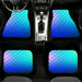 metal gradient minimalist square pattern Car floor mats Universal fit