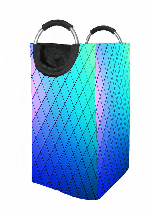 metal gradient minimalist square pattern Laundry Hamper | Laundry Basket