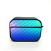 metal gradient minimalist square pattern airpods case