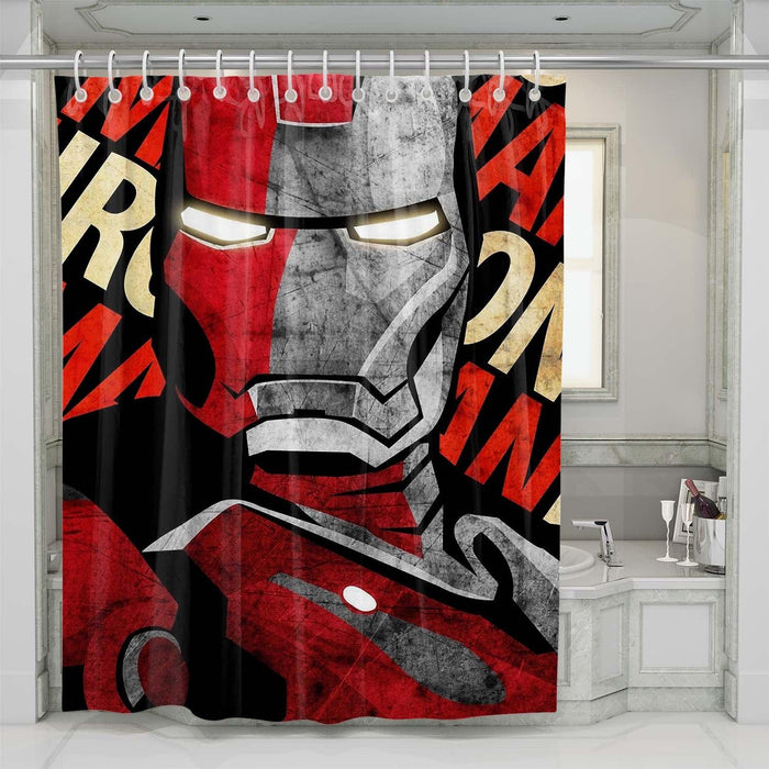 metal iron man shower curtains